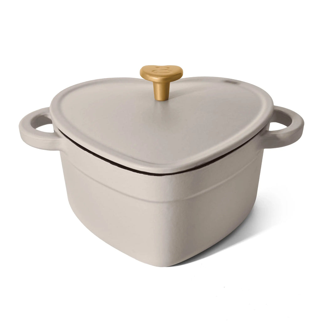 Beautiful by Drew Barrymore 2qt Heart Cast Iron Dutch Oven, Black Sesame. Multiple colors.
