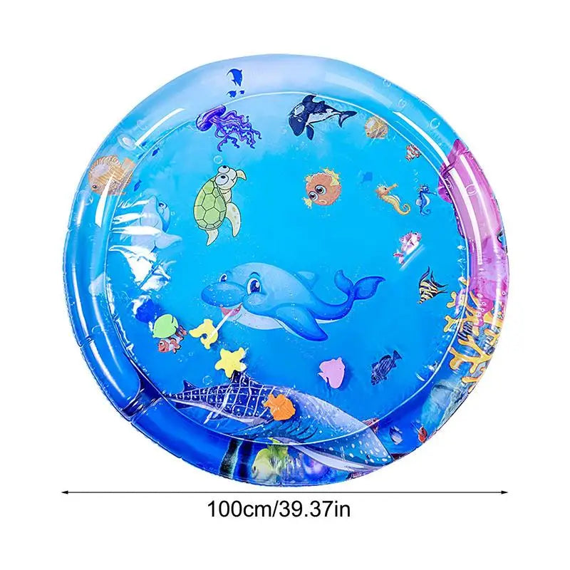 Water Sensory Play Mat Inflatable Water Mat For Cat And Dog Pet Playmat With Fish Sea Theme Sensory Toy.