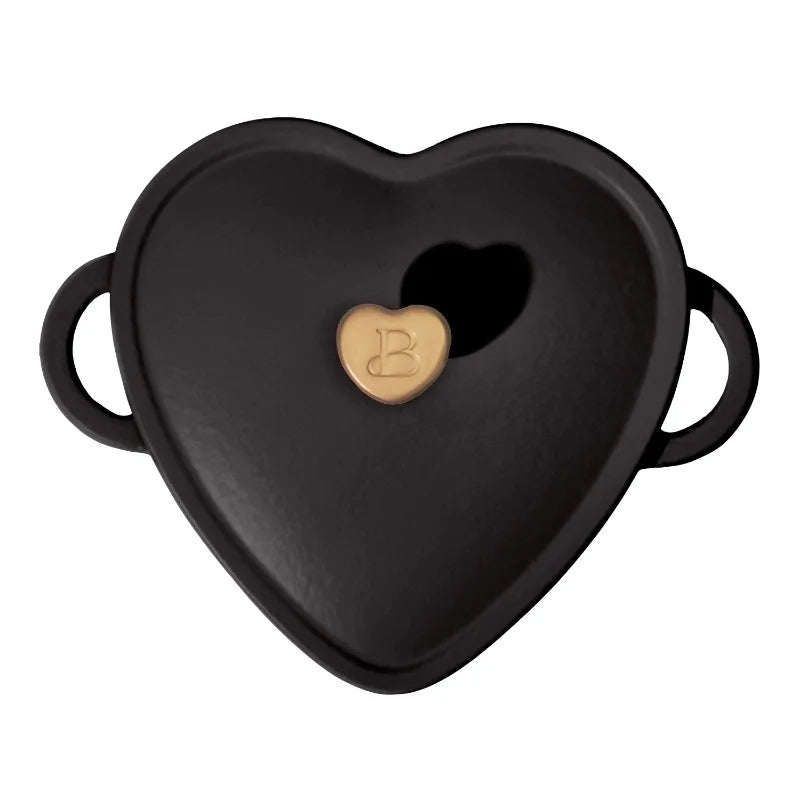 Beautiful by Drew Barrymore 2qt Heart Cast Iron Dutch Oven, Black Sesame. Multiple colors.