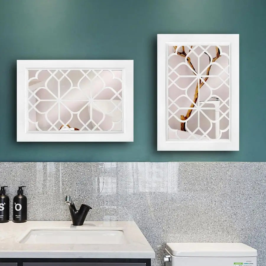 Set of 2 Rectangular Wall Mirror. Gorgeous Rustic Farmhouse Accent Mirror. A Great Accent for Many Different Rooms in Your Home.