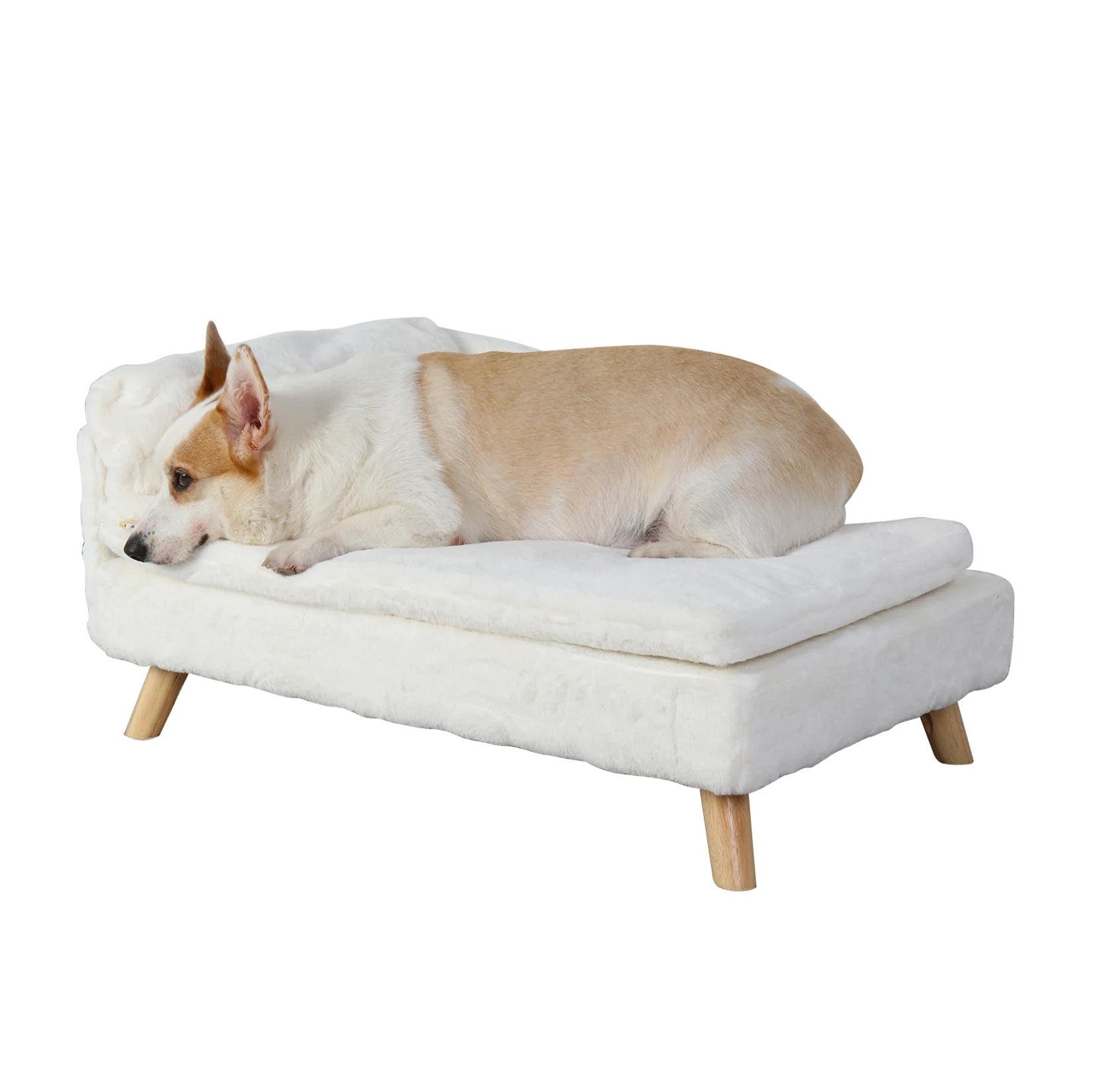 Elevated Pet Bed/ Sofa Bed with Sturdy Wood Legs for Small Dog /Cats. Perfect for Our Pampered Fur Babies! Available in 2 sizes.