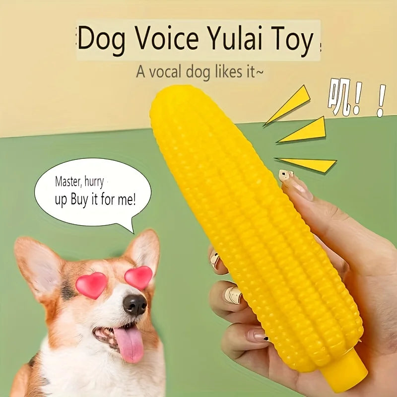Indestructible Dog Chew Toy Corn Grain Texture for Medium Large Dogs Puppies Powerful Chewers Dental Care