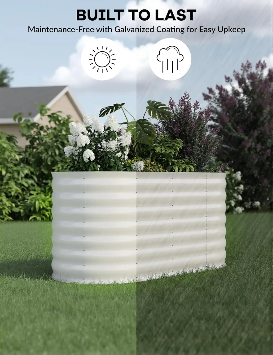 Galvanized Raised Garden Bed Kits. Planter Box with Open Bottom for Planting Anything You Choose. Easy  to Maintain and Your Back Will Love It!!