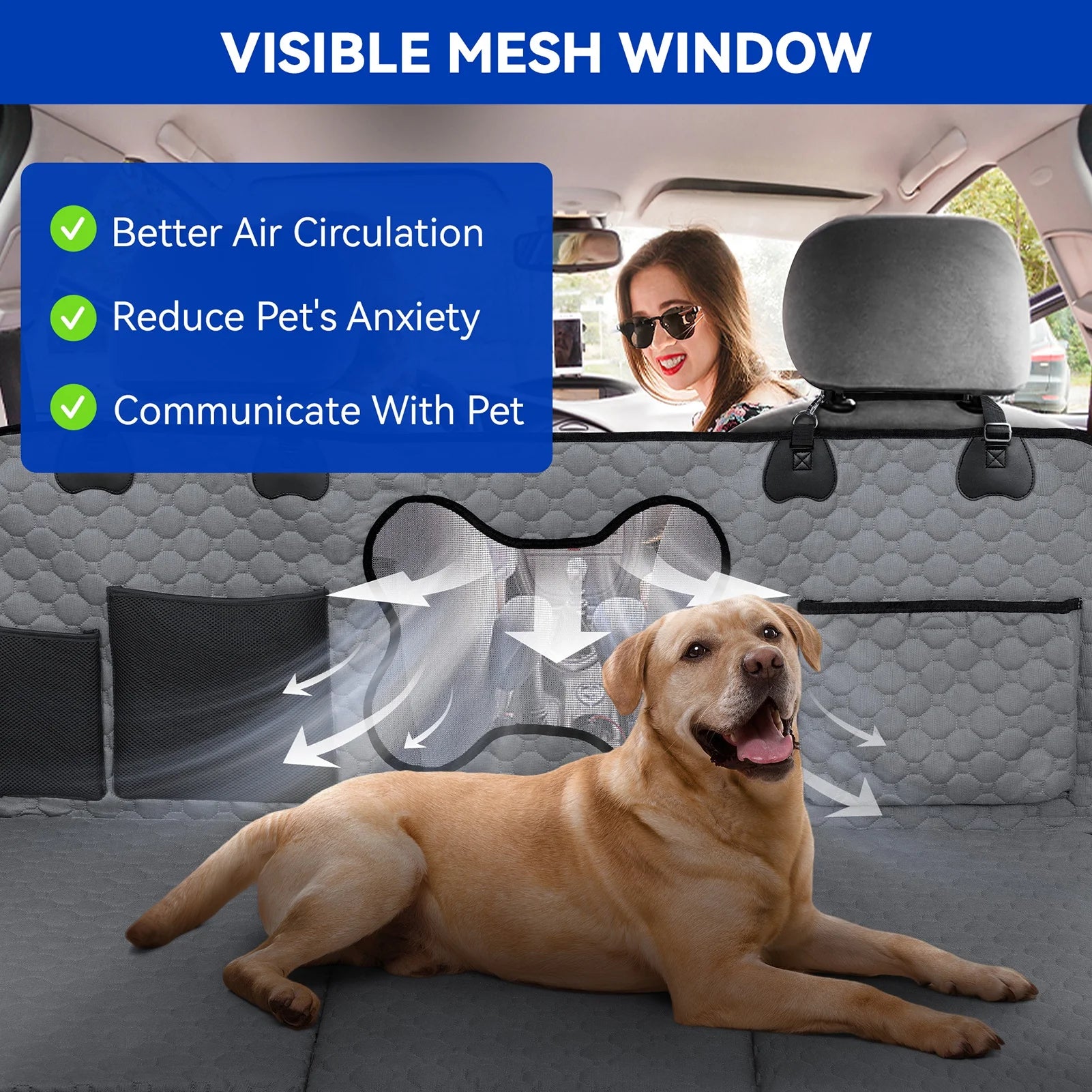 Dog Car Seat Cover. Heavy Duty Scratch Resistant Anti Slip Durable Soft Pet Rear Seat Cover for Cars. Love this Product!
