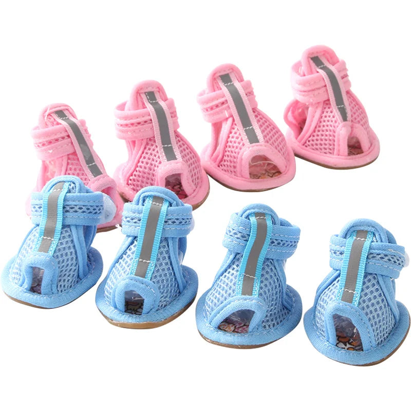 Summer Shoes For Small Dogs. Non-slip Breathable Reflective Sandals and Oh, So Cute!