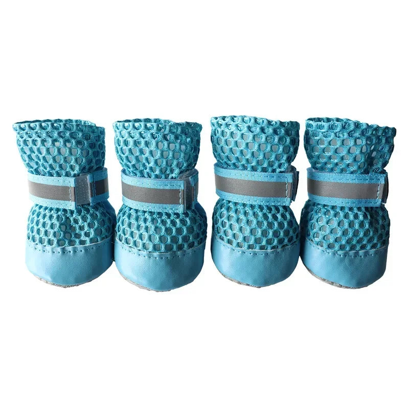 4PCS Summer Dog Shoes Breathable Anti-Slip Wear-Resistant Dog Outdoor Boots for All Size Dogs. Protect the Pads of Your Fur Baby's Feet. All Sizes, Multiple Colors.