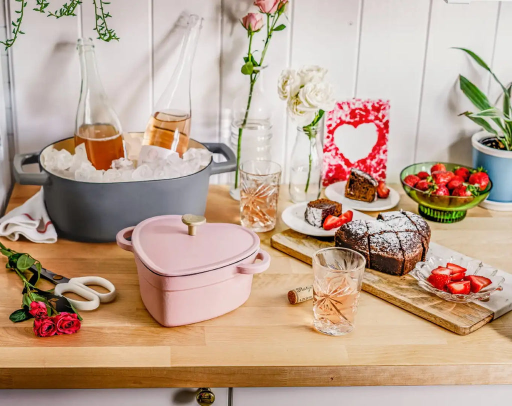 Beautiful by Drew Barrymore 2qt Heart Cast Iron Dutch Oven, Black Sesame. Multiple colors.
