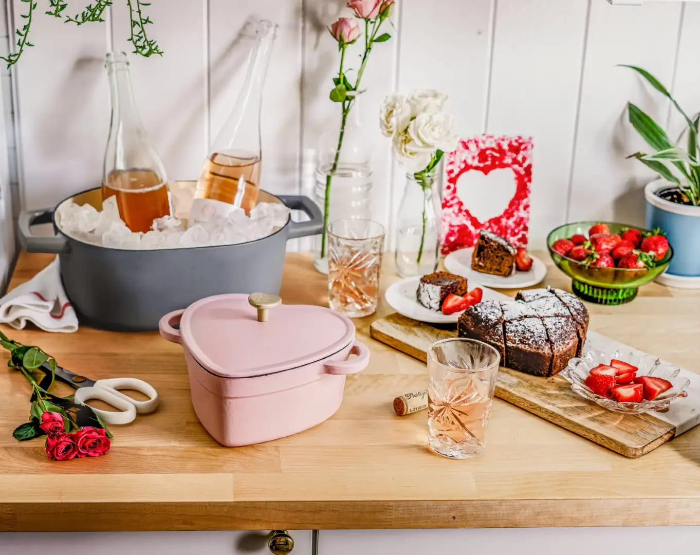 Beautiful by Drew Barrymore 2qt Heart Cast Iron Dutch Oven, Black Sesame. Multiple colors.