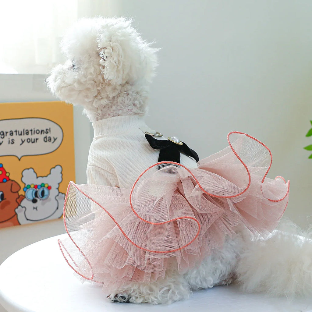 Spring Summer Pet Dog Cat Puppy Tutu Princess Dress Printed Lace Dog Skirt Pet Apparel Dog Dress. This is Truly Cuteness Overload. For Small to Medium Size Fur Babies.