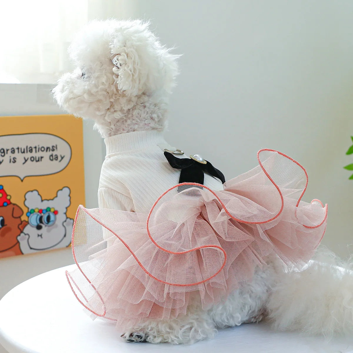 Spring Summer Pet Dog Cat Puppy Tutu Princess Dress Printed Lace Dog Skirt Pet Apparel Dog Dress. This is Truly Cuteness Overload. For Small to Medium Size Fur Babies.