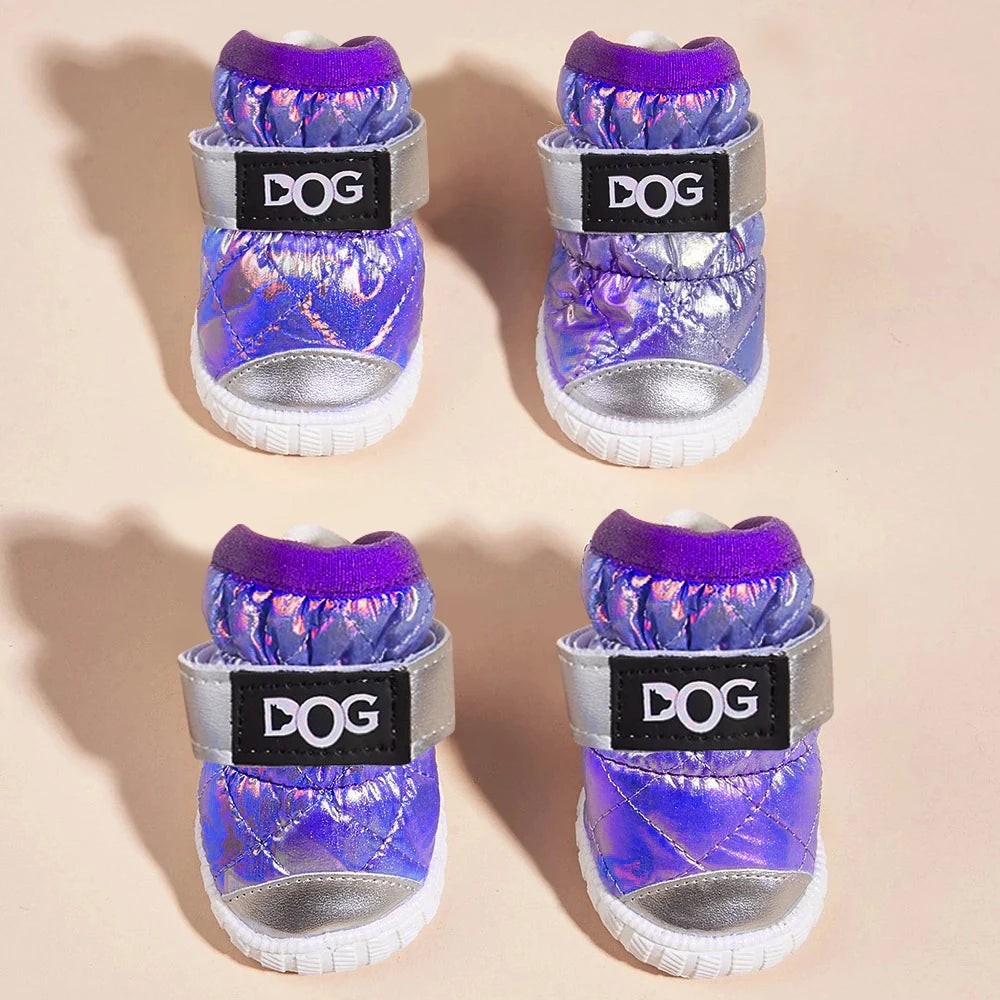 Dog Shoes for Dogs with Letters Paw Protectors for Winter Snowy DayWater-Resistant