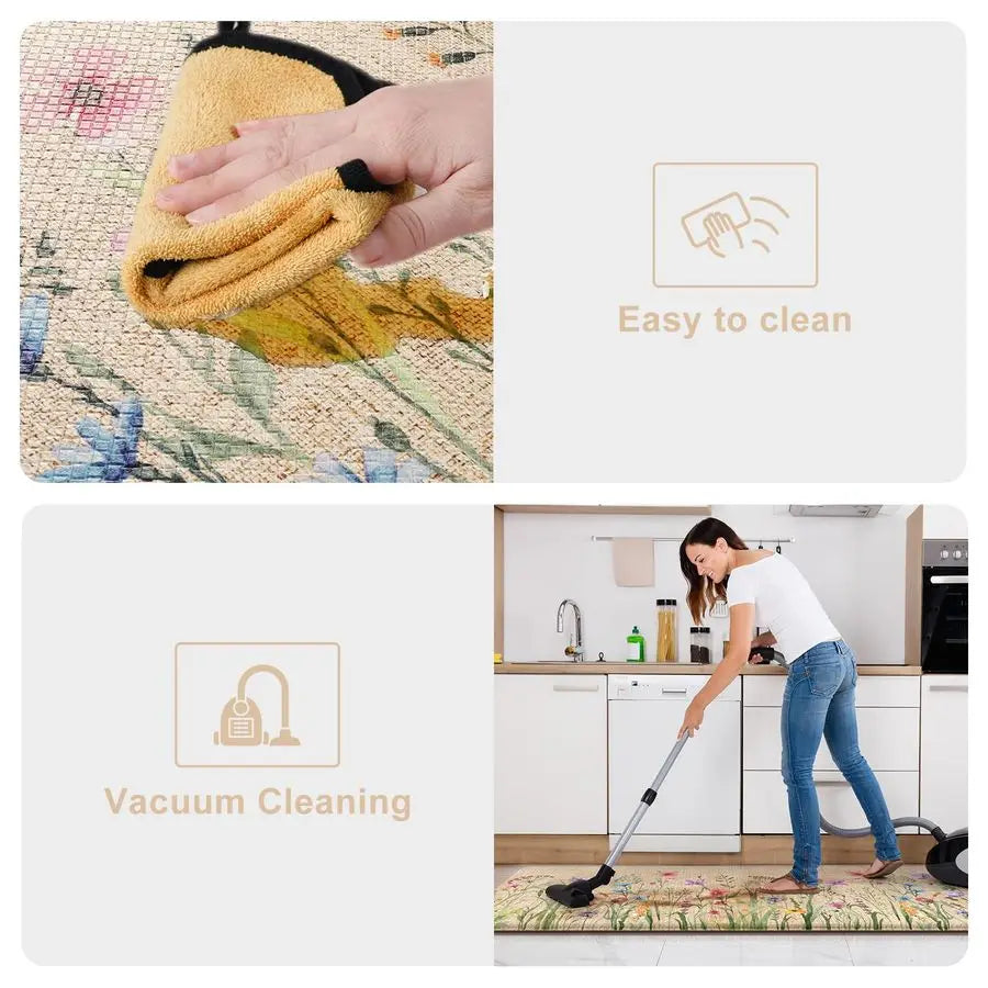 Anti Fatigue Kitchen Mat Sets of 2, Farmhouse Kitchen Floor Mats Non Slip Cushioned, Comfort Standing. Can be Used in Many Different Settings where you are on your feet for periods of time