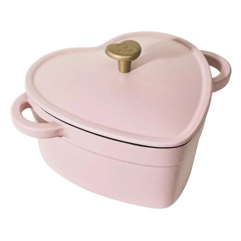 Beautiful by Drew Barrymore 2qt Heart Cast Iron Dutch Oven, Black Sesame. Multiple colors.