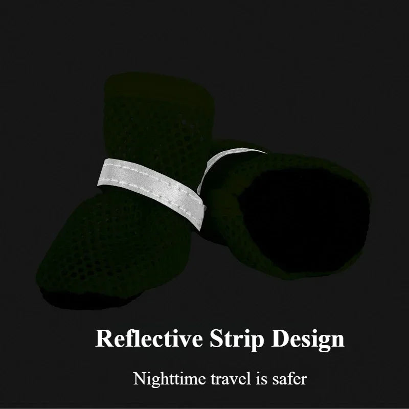 4PCS Summer Dog Shoes Breathable Anti-Slip Wear-Resistant Dog Outdoor Boots for All Size Dogs. Protect the Pads of Your Fur Baby's Feet. All Sizes, Multiple Colors.