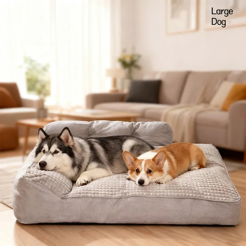 Suitable for All Seasons, Dog Sleeping Cushion, Large Pet Bed, Vacuum Compressed Delivery, Machine Washable, Perfect Pet Paradise for the Living Room and Easy Care, Non-Slip Bottom
