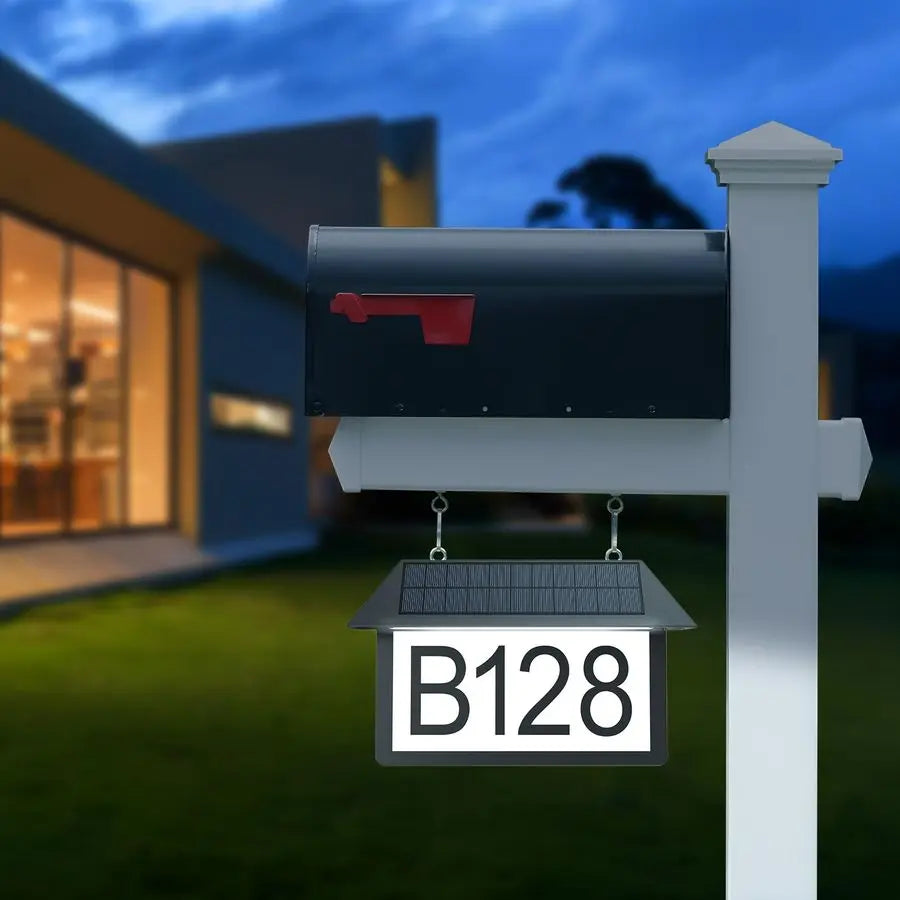 Solar Wall Mounted Address Sign, House Numbers   3 Color Temperature, and Brightness.  Allows for finding Your Address at night Much Easier.