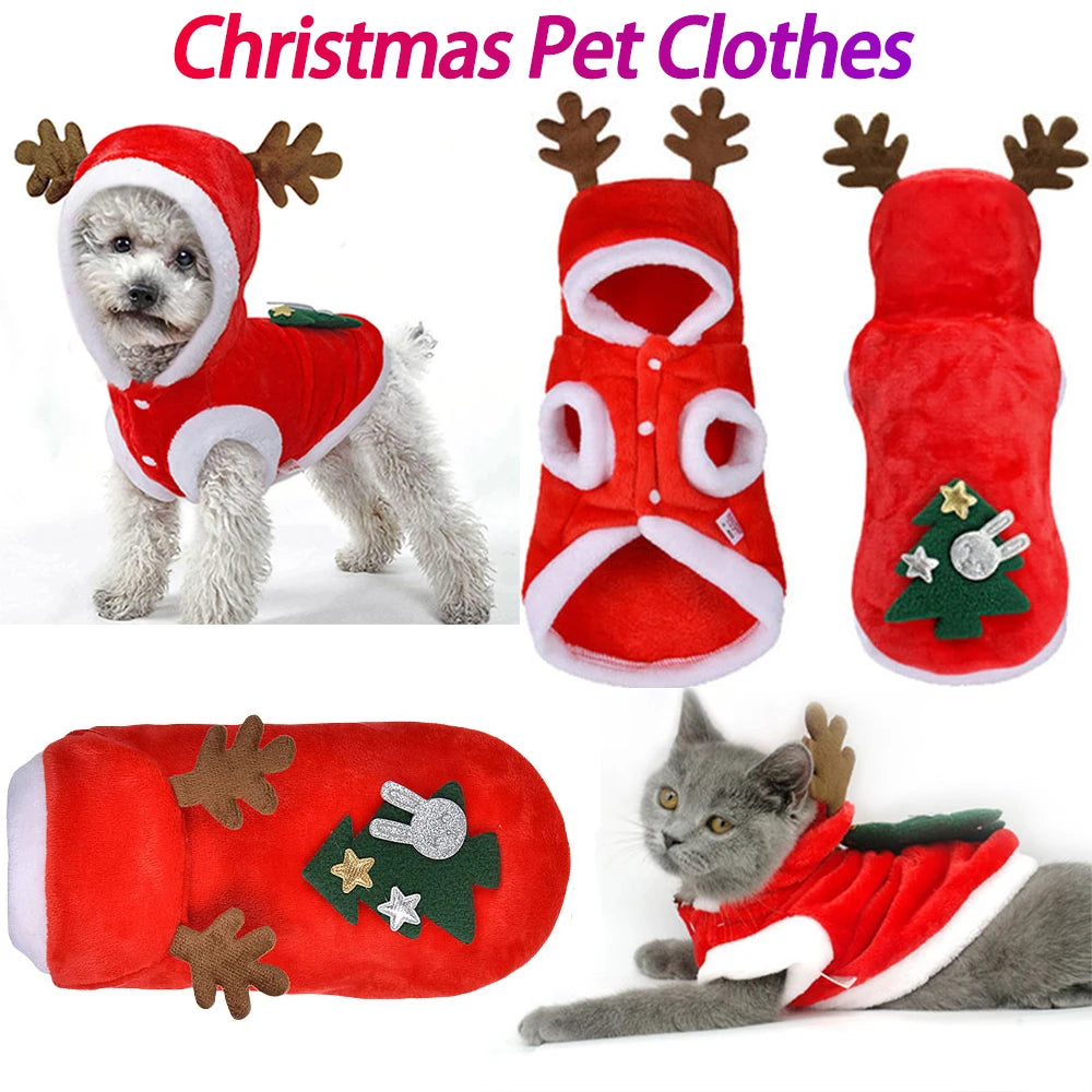 Dog Christmas Costumes Elk Pet Dog and Cat Cold Weather Coats . This Was Just Too Cute To Not Put in the Store. Think How Cute Your Next Family Photo Christmas Card Will Be!!
