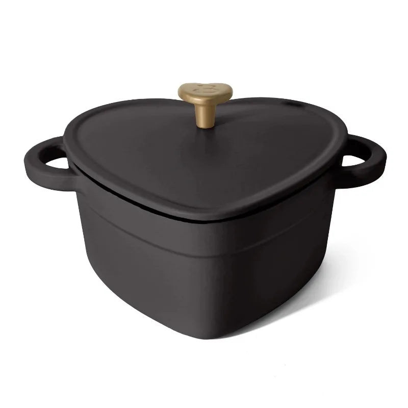 Beautiful by Drew Barrymore 2qt Heart Cast Iron Dutch Oven, Black Sesame. Multiple colors.