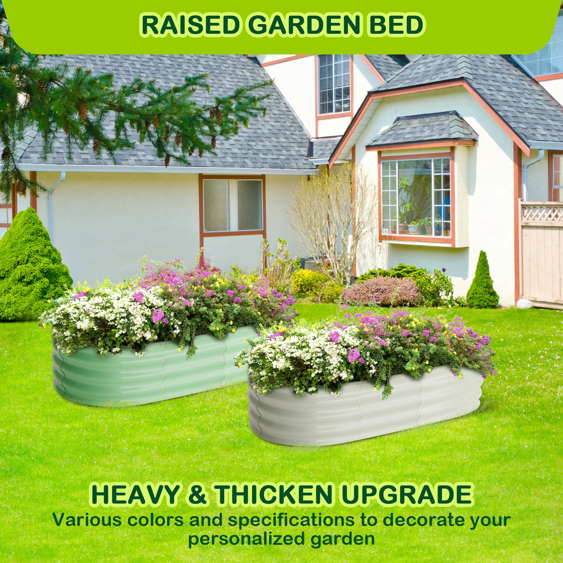 Galvanized Raised Beds. Open-Ended Base. Set of 2. Show Stopper!