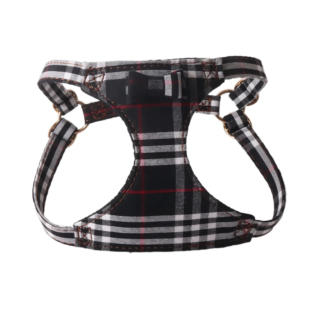 Dog Harness Leash Set for Small and Medium Dogs Adjustable Plaid Bow Vest Double Hook Leash Pet .Your Fur Babies will be Walking in Style.