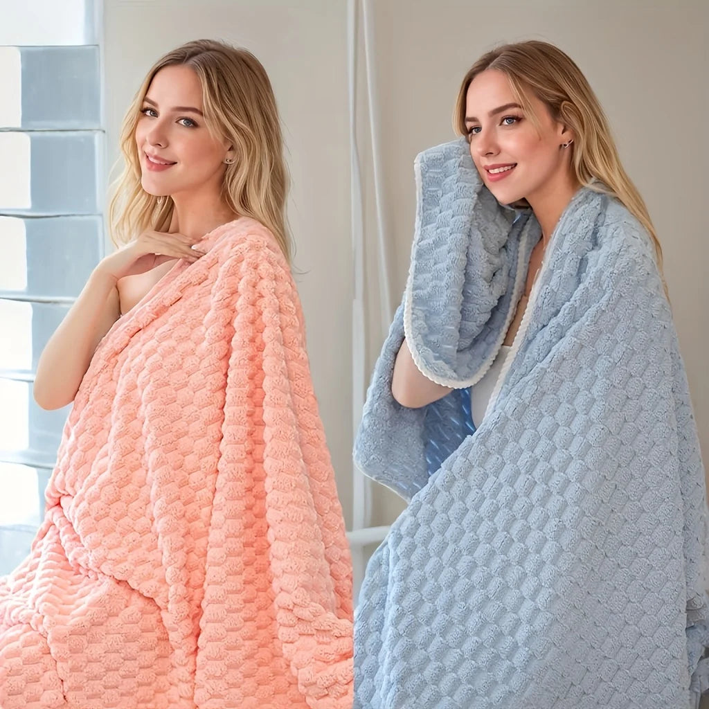 Coral Velvet Bath Towel Thickened Enlarged Soft and  Quick-Drying Individually Packaged. Wrap yourself in Luxury Twice!