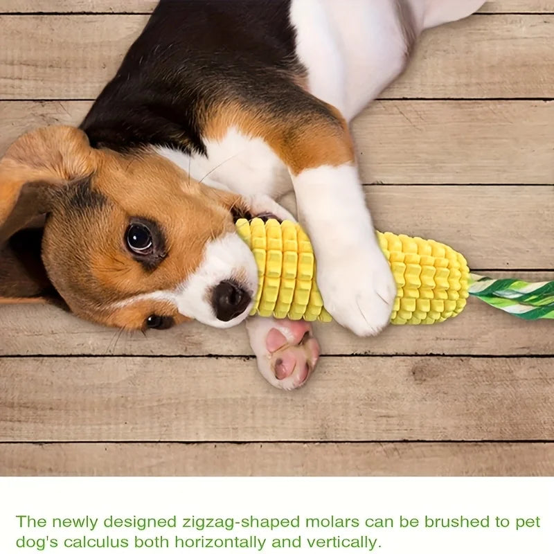 Indestructible Dog Chew Toy Corn Grain Texture for Medium Large Dogs Puppies Powerful Chewers Dental Care