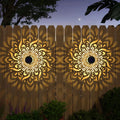 4 Pack Solar Fence Lights, Metal Mandala Theme Waterproof Outdoor Wall Lights for Garden, Patio, Deck Decor. These are Awesome!