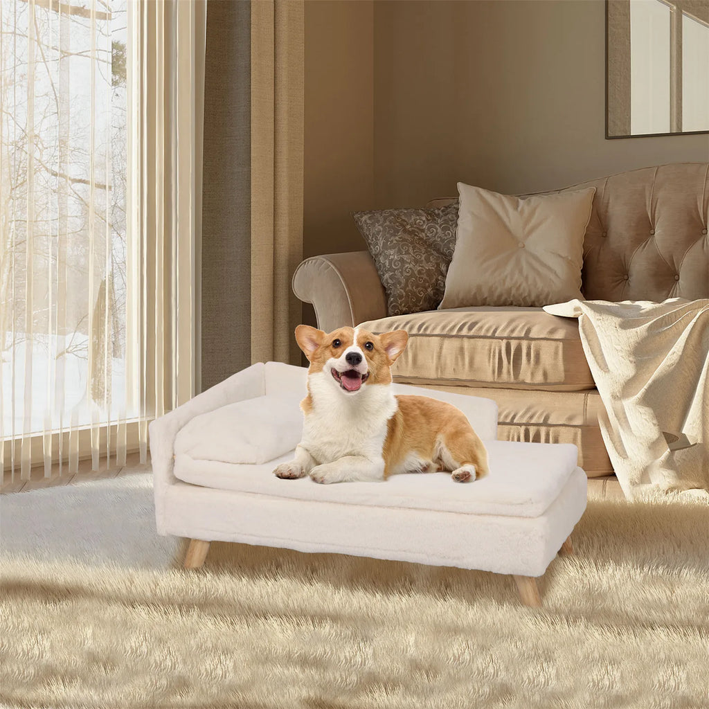 Elevated Pet Bed/ Sofa Bed with Sturdy Wood Legs for Small Dog /Cats. Perfect for Our Pampered Fur Babies! Available in 2 sizes.