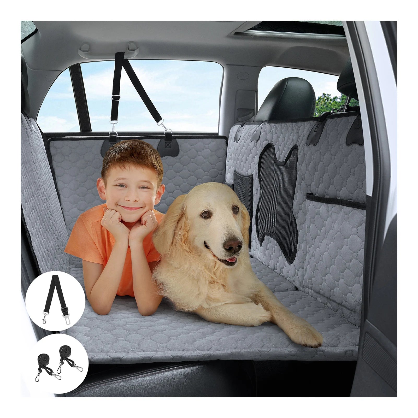 Dog Car Seat Cover. Heavy Duty Scratch Resistant Anti Slip Durable Soft Pet Rear Seat Cover for Cars. Love this Product!