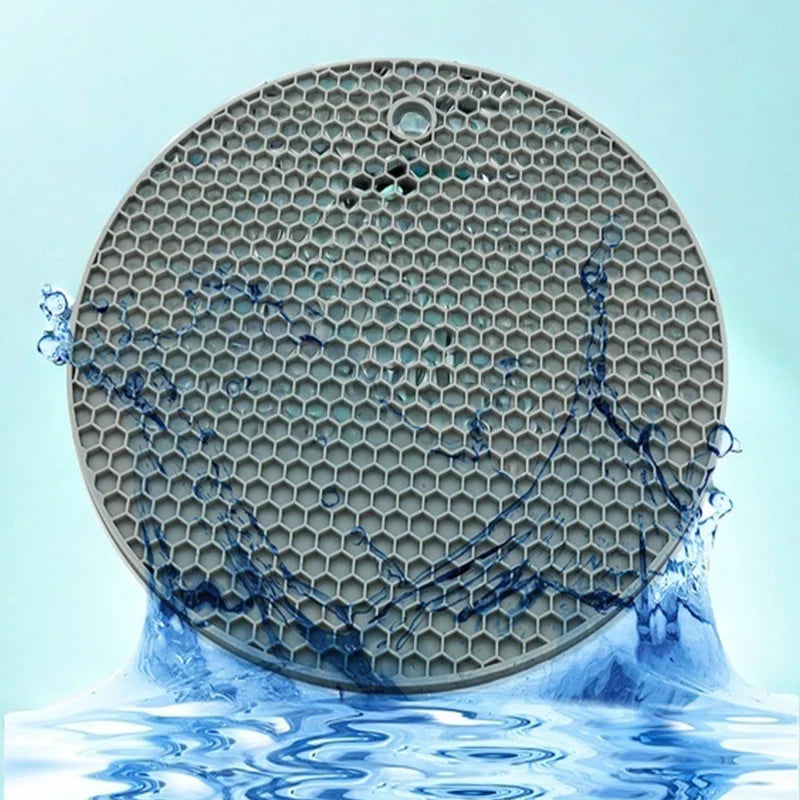 Silicone Hot Pads  - Heat Resistant Table Mats for Pots, Pans, Cups, Bowls, Non-Slip Kitchen Trivets, Dishwasher Safe .