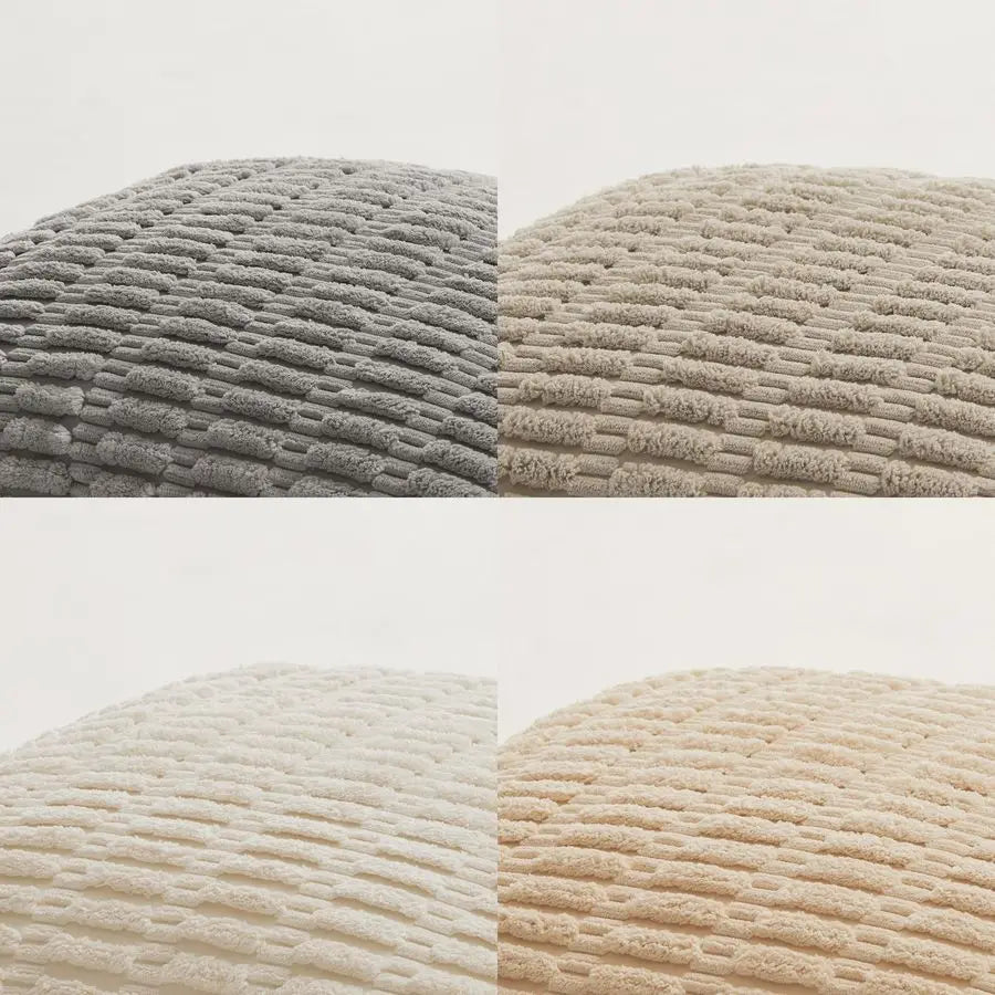 Set of 4  Neutral Decorative Throw Pillow Covers 22x22 Inch for Living Room Couch Bed Sofa, Rustic Farmhouse Boho Home Decor,