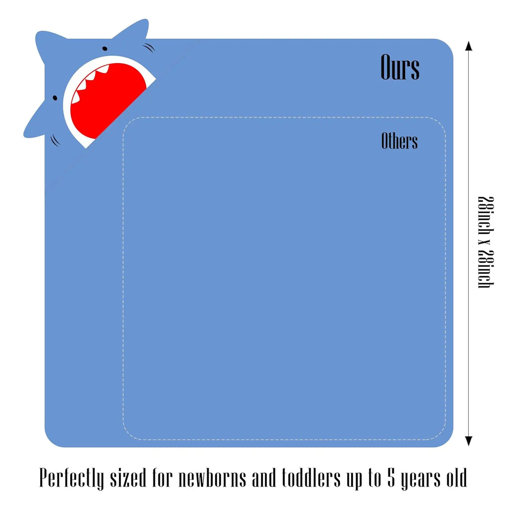 Soft Bamboo Rayon Hooded Towel Set with Washcloths for Babies - Shark & Penguin Designs. Does not Get Much Cuter than This!