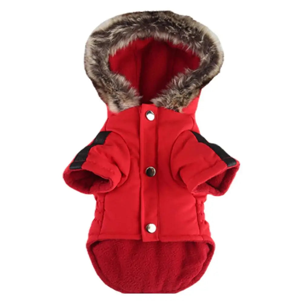 Doggie Down Jacket Fur Trimmed Hoodie Coat .  Your Fur Baby will be the Best Dressed Dog in Town!!!