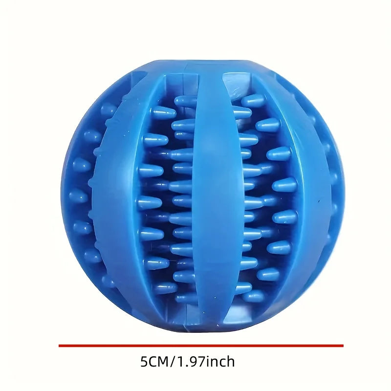 Interactive Dog Chew Toys Treat Dispenser Dental Cleaning Balls Durable Puppy Teething Toys for All Breeds Aggressive Chewers