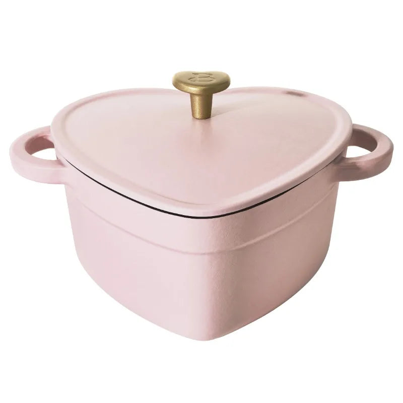 Beautiful by Drew Barrymore 2qt Heart Cast Iron Dutch Oven, Black Sesame. Multiple colors.