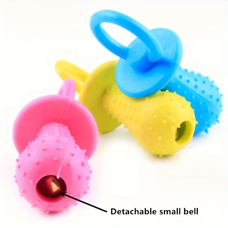 Three Dog Chew Toys Durable Rubber Dental Cleaning Interactive Training Aids for All Dog Sizes Required.  Anxiety Relief  and teething.