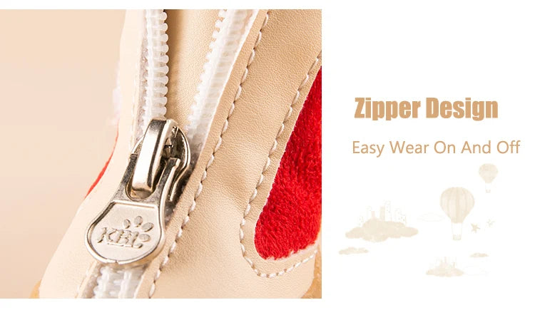 4pcs/set Fleece lined boots for Dogs.  Thick non-slip soles to protect their Paws.  They are just too cute!!