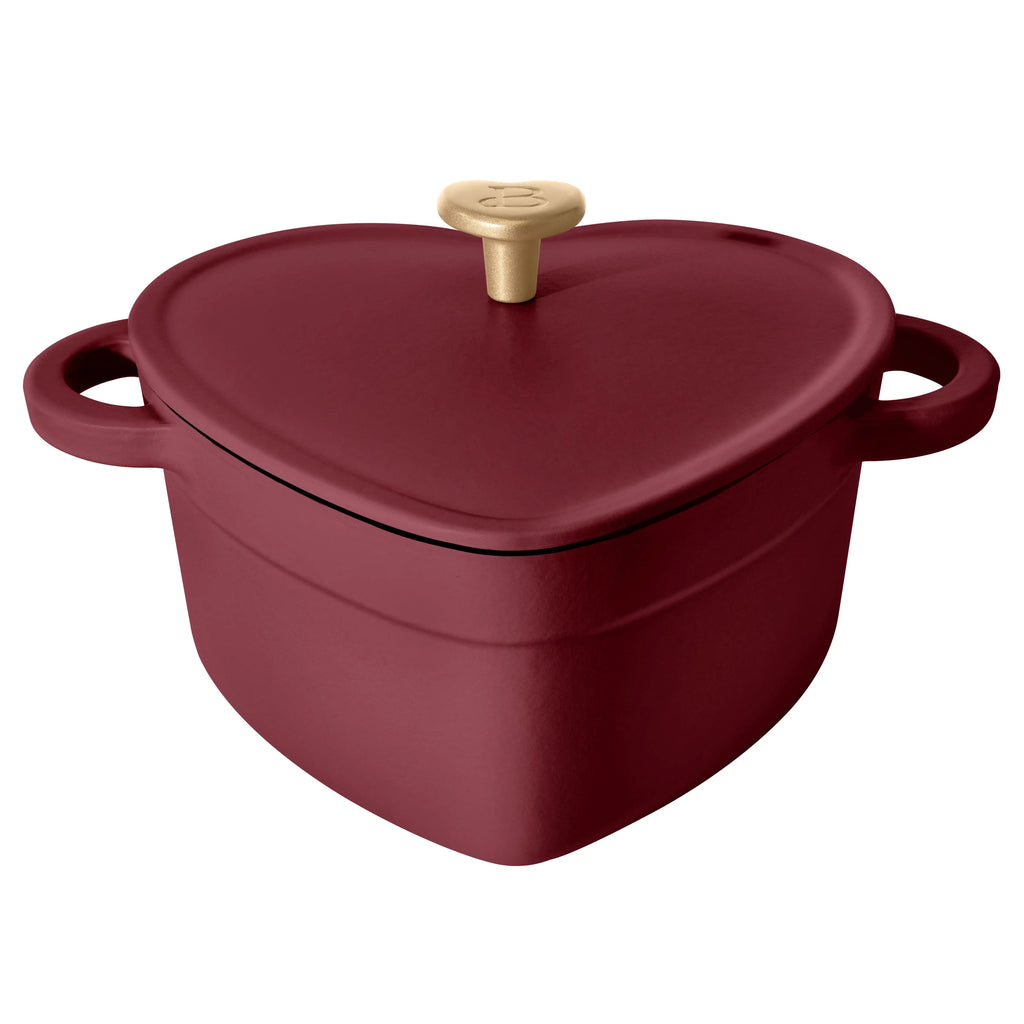 Beautiful by Drew Barrymore 2qt Heart Cast Iron Dutch Oven, Black Sesame. Multiple colors.