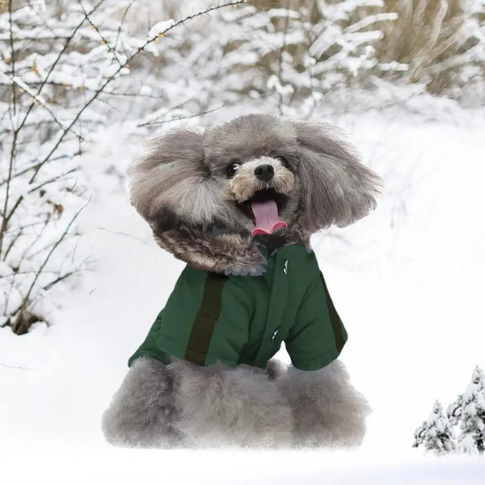 Doggie Down Jacket Fur Trimmed Hoodie Coat .  Your Fur Baby will be the Best Dressed Dog in Town!!!