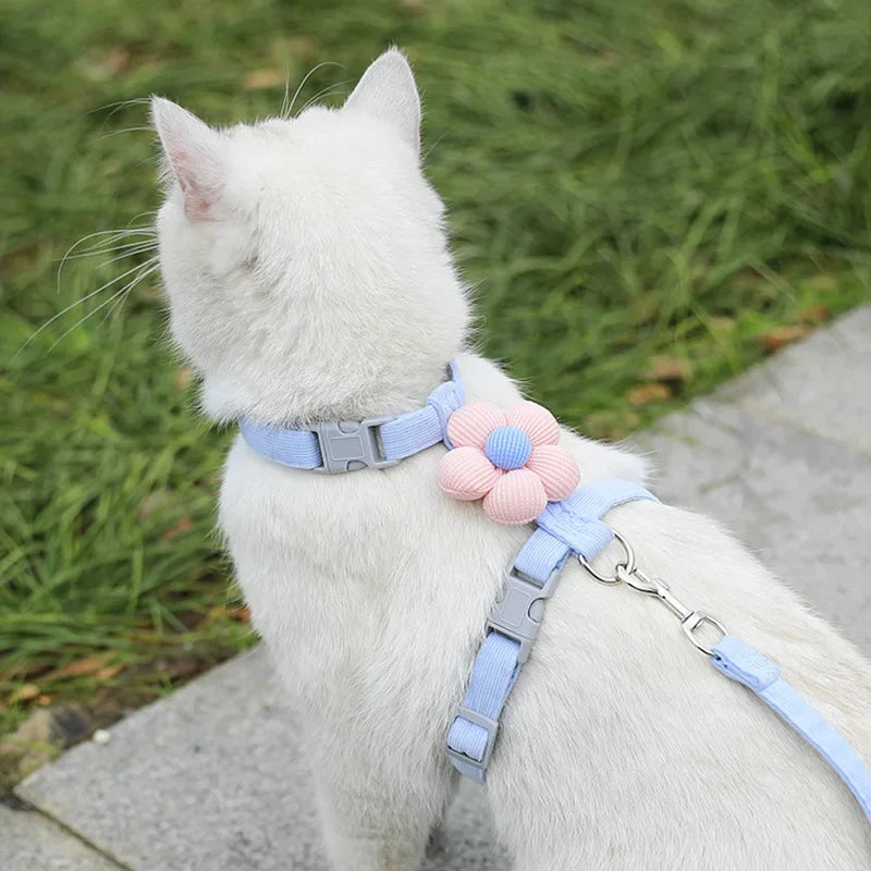 Cat Harness and Leash Sets Adjustable Dog Harness for Small Dog Leash .  Your Fur Babies will be Fancy wearing this Harness. Multiple Colors and Sizes.
