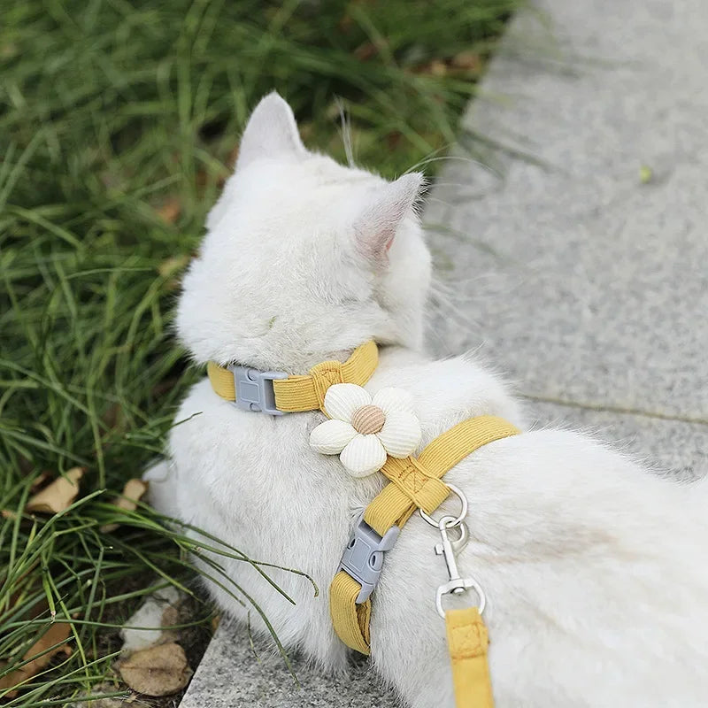 Cat Harness and Leash Sets Adjustable Dog Harness for Small Dog Leash .  Your Fur Babies will be Fancy wearing this Harness. Multiple Colors and Sizes.