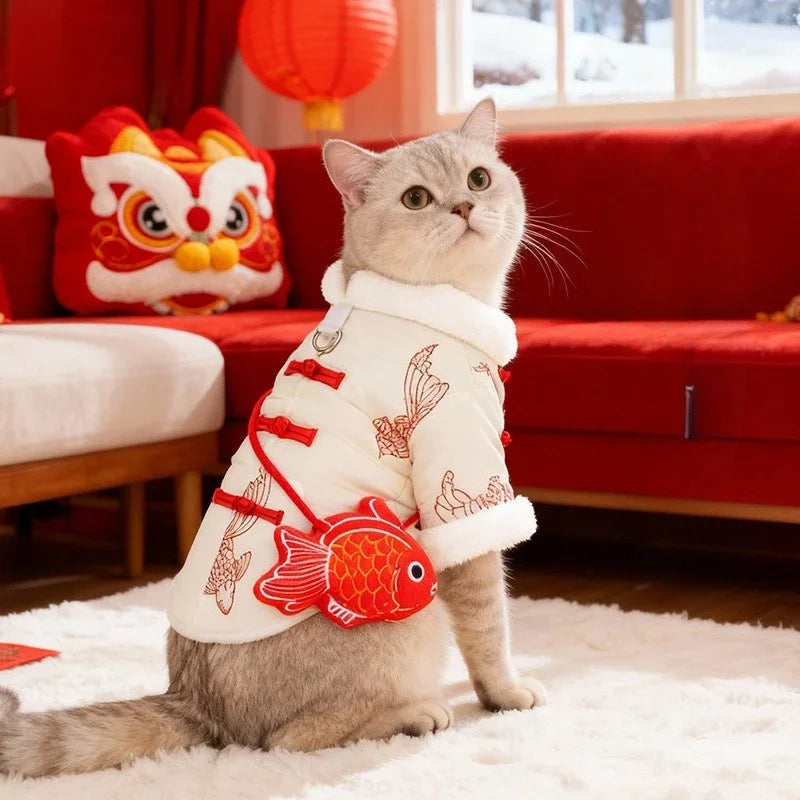 Asian Inspired Vests /Sweaters for your Cat or small Dog. Tastefully Ornate and  detailed.  You will be in the presence of One Classy Cat!!