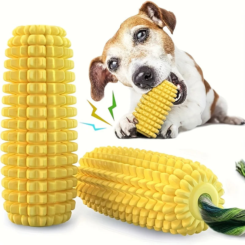 Indestructible Dog Chew Toy Corn Grain Texture for Medium Large Dogs Puppies Powerful Chewers Dental Care