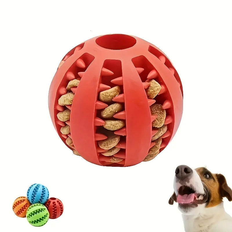 Interactive Dog Chew Toys Treat Dispenser Dental Cleaning Balls Durable Puppy Teething Toys for All Breeds Aggressive Chewers