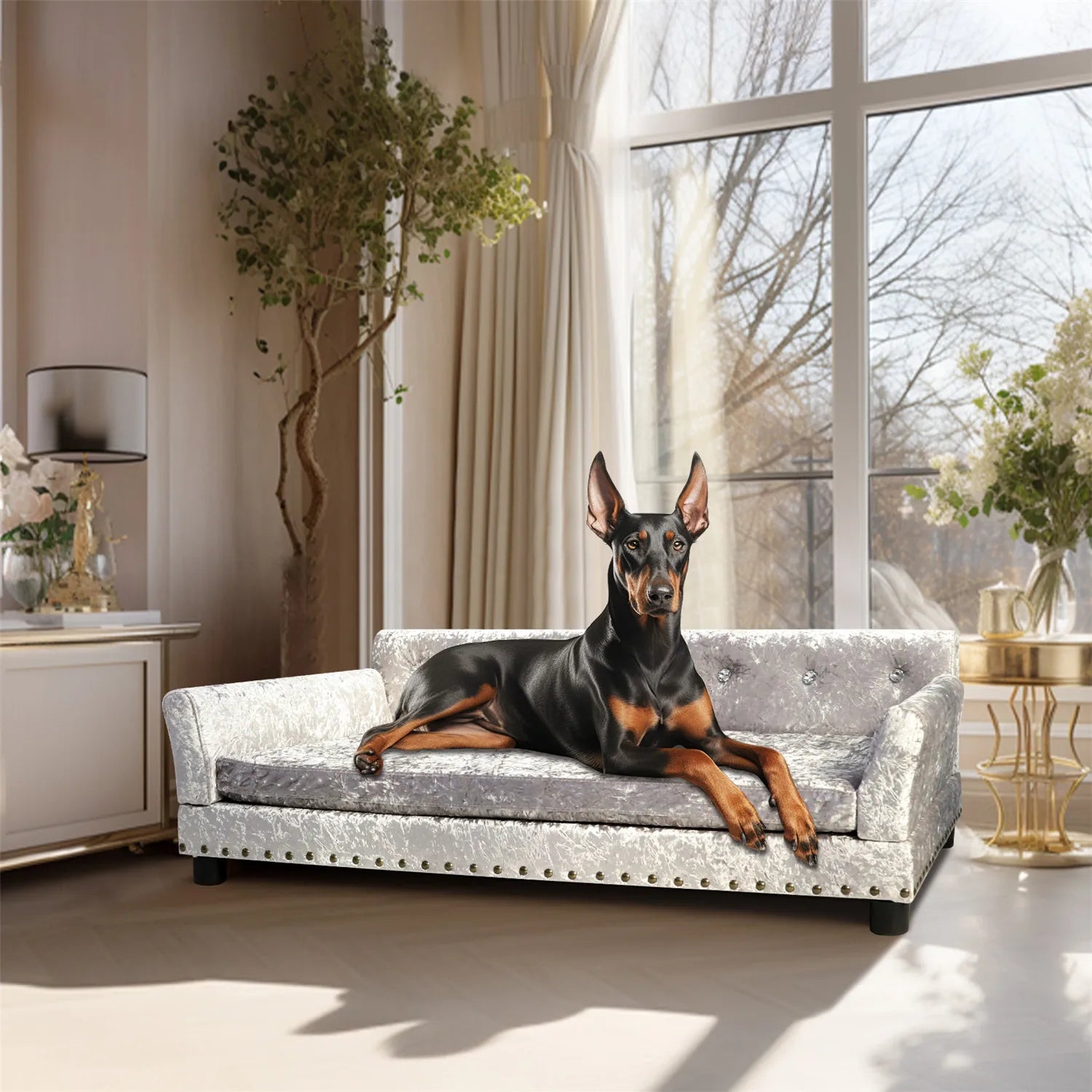 Deluxe Pet Giant Snuggle Sofa Lounger. Your Fur Baby will be the King of their Castle with this Sofa Bed. You won't have to share YOUR Sofa again.